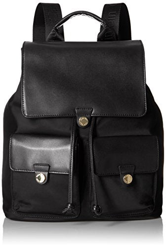 Calvin Klein Key Item Nylon Backpack, Black/Gold, One Size