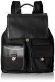 Calvin Klein Key Item Nylon Backpack, Black/Gold, One Size