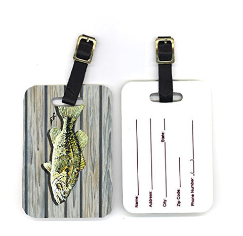 Carolines Treasures 8493Bt 4 X 2.75 In. Pair Of Fish Bass Small Mouth Luggage Tag