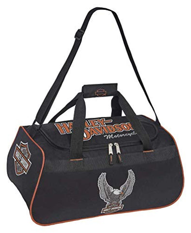 Harley-Davidson Winged Eagle B&S Sports Duffel Bag w/Adjustable Strap - Black