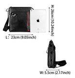 Saierlong New Mens Black Genuine Leather Briefcase Messenger Bags Business Handbags