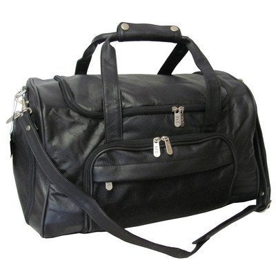 Amerileather APC Leather Duffel/Sports Bag,Black,US