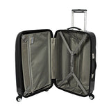 Chariot Belluno 3 Piece Hardside Lightweight Upright Spinner Luggage Set, Black, One Size