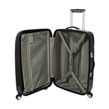 Chariot Belluno 3 Piece Hardside Lightweight Upright Spinner Luggage Set, Black, One Size