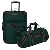 U.S. Traveler Hillstar Carry-On Expandable Rolling Luggage Set, Forest