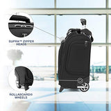 Travelpro Luggage Maxlite 5 15" Lightweight Carry-on Rolling Under Seat Bag, Black