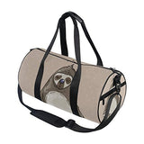OuLian Women Gym Bag Funny Sloth Sitting Mens Camp Duffel Bags Duffle Luggage Travel Bag