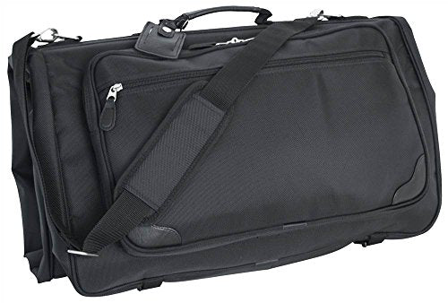 Mercury Luggage Signature Series Tri-Fold Garment Bag,Black