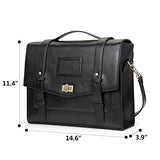 ECOSUSI Ladies Faux Leather Briefcase Shoulder Laptop Messenger Bags Satchel Bag Cambridge Backpack