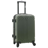 Wrangler Auburn Hills Hardside Spinner Luggage, Thyme Green, Carry-On 20-Inch
