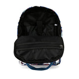 Violet Mist College Floral Backpack Bag Waterproof Laptop for Girls Adults （Blue Flower）