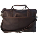 Piel Leather Top-Zip Portfolio, Chocolate, One Size