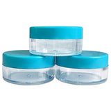 40 New empty 10 Gram (0.35 oz) Plastic Pot Jars with Lids for Lip Balms, Salves, Creams, Cosmetics, Nail Accessories, Rhinestones, Herbs, Spices - BPA Free (Teal Screw Lid)