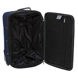 Travelers Club Genova Expandable Luggage Set, Navy Blue, 3 Piece