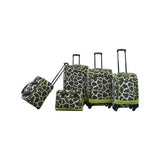 American Flyer Animal Print 5 Piece Spinner Luggage (Giraffe Green)