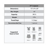 Rockland 20" Polycarbonate Carry On, America