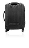 Cabin Max Silver ABS spinner 4 wheel hard case- Carry on 18" flight trolley bag (Black)