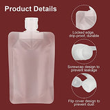 YASUOA 12 Pieces Travel Size Refillable Empty Squeeze Pouch, TSA Approved Stand Up Pouch for Toiletry, Lotion Shampoo Shower Gel Squeezable Bags, Leakproof Cosmetic Containers (30ml/50ml/100ml)