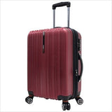 Traveler’S Choice Tasmania 100% Polycarbonate Expandable 8-Wheel Spinner Luggage With Diamond Cut