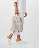 BAGGU Canvas Backpack, Durable and Stylish Simple Canvas Satchel for Daily Essentials, Natural Grid