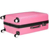 AmazonBasics Geometric Luggage Expandable Suitcase Spinner 28-Inch, Pink