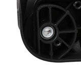 BQLZR 8.2x8.2x4.9cm Black Plastic & Metal DIY 360 Degrees Left&Right Luggage Suitcase Wheels