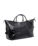 Barbour Medium Travel Explorer Leather Bag - Black