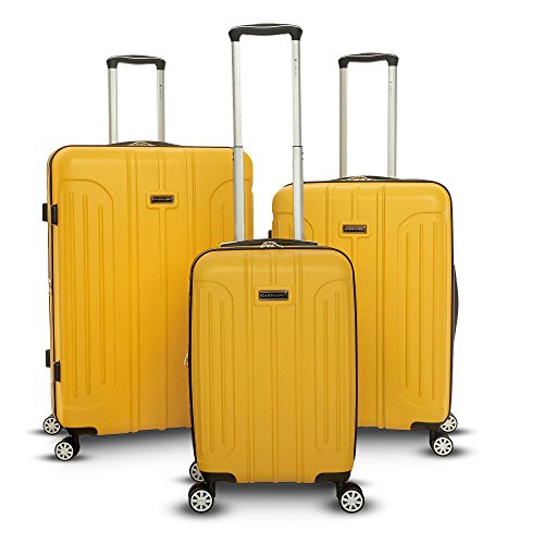 Gabbiano Viva 3 Piece Expandable Hardside Spinner Luggage Set (Yellow)