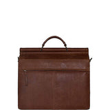 Vicenzo Leather Rushmore Full Grain Leather Briefcase (Brown)