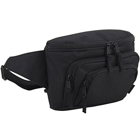 FUEL Signature Triple Pocket High Capacity Belt Bag, Fanny Pack (Expandability Min. 34 in - Max.