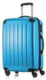 HAUPTSTADTKOFFER Luggages Sets Glossy Suitcase Sets Hardside Spinner Trolley Expandable (20', 24' & 28') TSA (Alex Cyanblue)