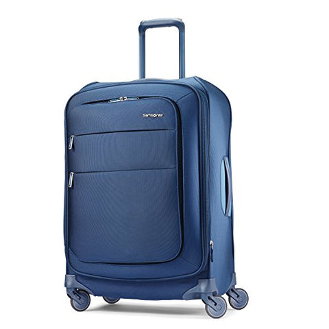 Samsonite Flexis Expandable Softside Checked Luggage With Spinner Wheels, 25 Inch, Carbon Blue