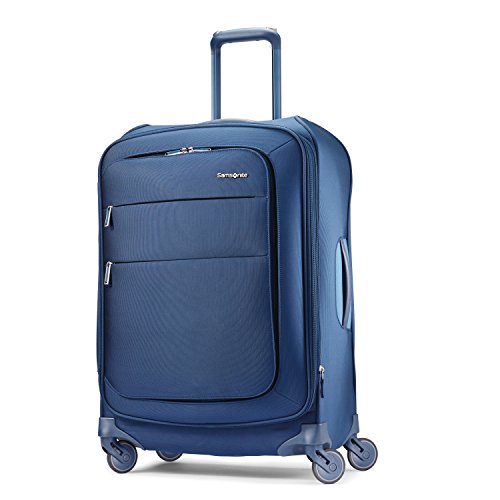 Samsonite Flexis Expandable Softside Checked Luggage With Spinner Wheels, 25 Inch, Carbon Blue