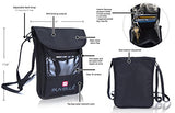 Suvelle Rfid Blocking Travel Neck Pouch Organizer Wallet Passport Holder