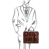 Tuscany Leather - Venezia - Leather Briefcase 2 Compartments Brown - Tl141268/1
