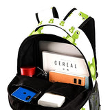 LORVIES Cute Cartoon Green Frogs Lightweight School Classic Backpack Travel Rucksack for Girls Women Kids Teens