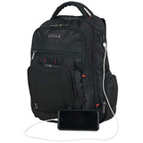 Kenneth Cole Reaction Dual Compartment with USB Port (RFID) Laptop Backpack Black One Size
