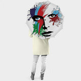 Folding Umbrella,David Bowie Decor,for Women Men Vinyl Anti-UV Lightweight 45 Inch,Bowies Eyes