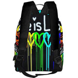 NiYoung Fashion Leisure Backpack for Girls Teenage School Backpack Women Print Backpack Purse Rainbow Gay Pride Rainbow Heart Love is Love