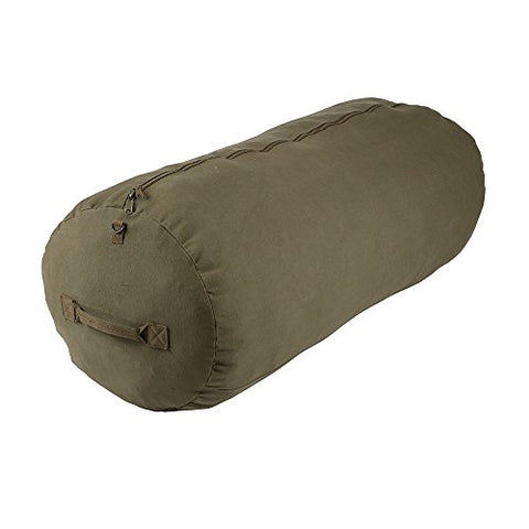 Deluxe Duffel Bag w/Zipper, Olive Green - 50"X18"X18"