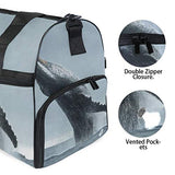 Travel Tote Luggage Weekender Duffle Bag, Humpback Whale Large Canvas shoulder bag with Shoe