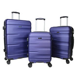 Dejuno Emerson 3-Piece Hardside Expandable Spinner Luggage Set, Navy
