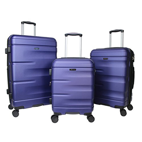 Dejuno Emerson 3-Piece Hardside Expandable Spinner Luggage Set, Navy