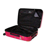 Mia Toro Italy-Mistico Hardside 28 Inch Spinner, Black Patent, Ruby, Black/Red/White