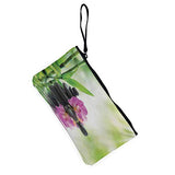 Spa Multifunction Storage Organizer Canvas Pen Pencil Bag for Women and Teens Orchids and Rocks in the Mineral Rich Spring Water Spiritual Deep Treatment Cure Green Black Pink 8.6in by 4.7in