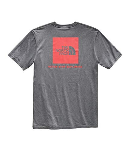 The North Face Men's Short Sleeve Red Box Tee TNF Medium Grey Heather/Fiery Red Medium