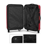 Fochier Luggage 3 Piece Set Hardshell Lightweight Spinner Suitcase 20in24in28in