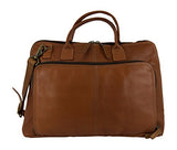 Latico Leathers Heritage Collection Slim Top-Zip Briefcase , Authentic Luxury Leather, Designer