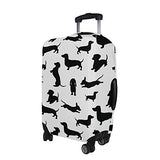GIOVANIOR Black Dogs Dachshund Luggage Cover Suitcase Protector Carry On Covers