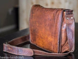 Leather Full Flap Messenger Handmade Bag Laptop Bag Satchel Bag Padded Messenger Bag School Bag